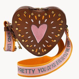 Fossil Leather Heart Bag Crossbody
